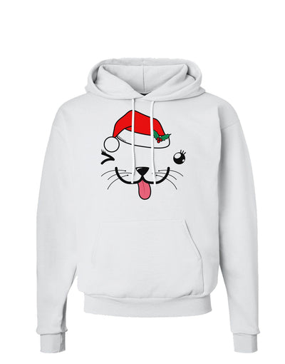 Kyu-T Face Puppina Santa Girl Dog Hoodie Sweatshirt-Hoodie-TooLoud-White-Small-Davson Sales