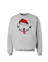 Kyu-T Face Puppina Santa Girl Dog Sweatshirt-Sweatshirt-TooLoud-AshGray-Small-Davson Sales