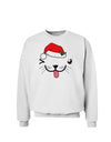 Kyu-T Face Puppina Santa Girl Dog Sweatshirt-Sweatshirt-TooLoud-White-Small-Davson Sales