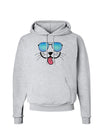 Kyu-T Face - Puppino Cool Sunglasses Hoodie Sweatshirt-Hoodie-TooLoud-AshGray-Small-Davson Sales