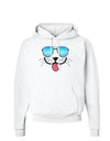 Kyu-T Face - Puppino Cool Sunglasses Hoodie Sweatshirt-Hoodie-TooLoud-White-Small-Davson Sales