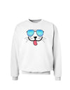 Kyu-T Face - Puppino Cool Sunglasses Sweatshirt-Sweatshirts-TooLoud-White-Small-Davson Sales