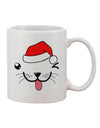 Kyu-T Face Puppino Santa Boy Dog Printed 11 oz Coffee Mug - Expertly Crafted Drinkware-11 OZ Coffee Mug-TooLoud-White-Davson Sales