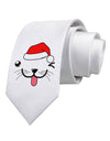 Kyu-T Face Puppino Santa Boy Dog Printed White Necktie