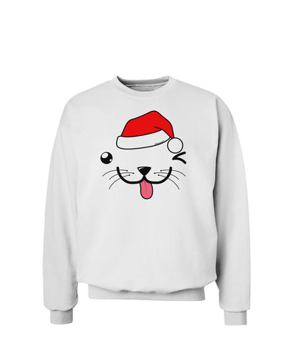 Kyu-T Face Puppino Santa Boy Dog Sweatshirt-Sweatshirt-TooLoud-White-Small-Davson Sales