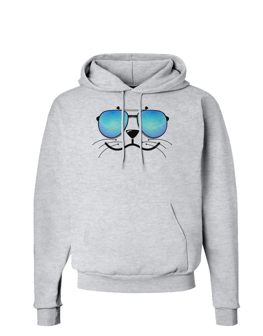 Kyu-T Face - Sealie Cool Sunglasses Hoodie Sweatshirt-Hoodie-TooLoud-White-Small-Davson Sales