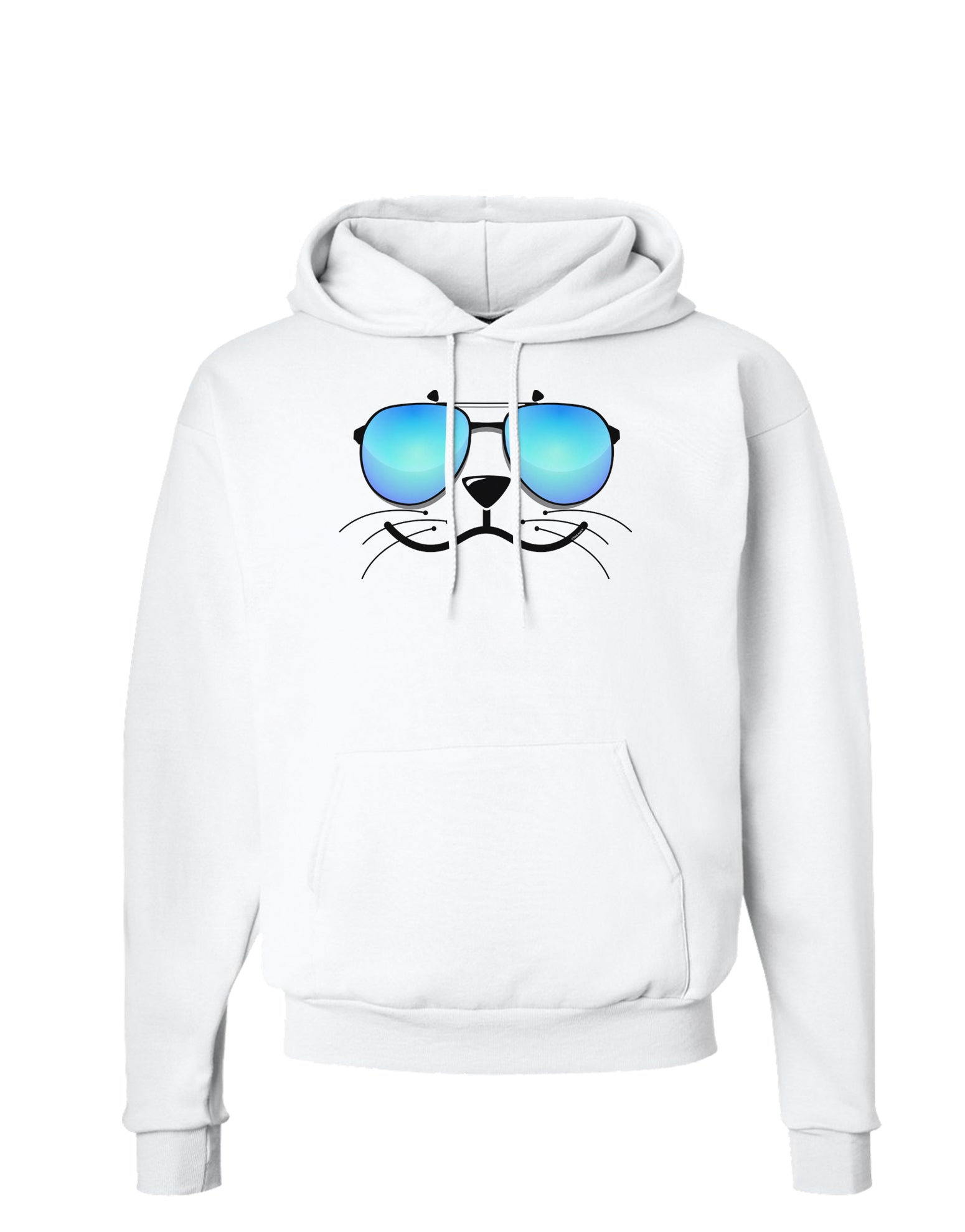 Kyu-T Face - Sealie Cool Sunglasses Hoodie Sweatshirt-Hoodie-TooLoud-White-Small-Davson Sales