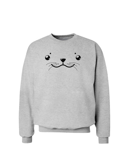 Kyu-T Face - Sealie the Cute Seal Sweatshirt-Sweatshirts-TooLoud-AshGray-Small-Davson Sales