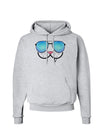 Kyu-T Face - Snaggle Cool Sunglasses Hoodie Sweatshirt-Hoodie-TooLoud-AshGray-Small-Davson Sales