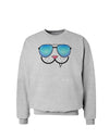 Kyu-T Face - Snaggle Cool Sunglasses Sweatshirt-Sweatshirts-TooLoud-AshGray-Small-Davson Sales