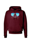 Kyu-T Face - Tiny Cool Sunglasses Dark Hoodie Sweatshirt-Hoodie-TooLoud-Maroon-Small-Davson Sales