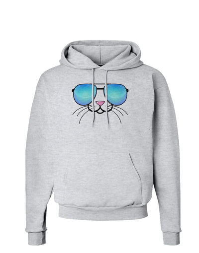 Kyu-T Face - Tiny Cool Sunglasses Hoodie Sweatshirt-Hoodie-TooLoud-AshGray-Small-Davson Sales