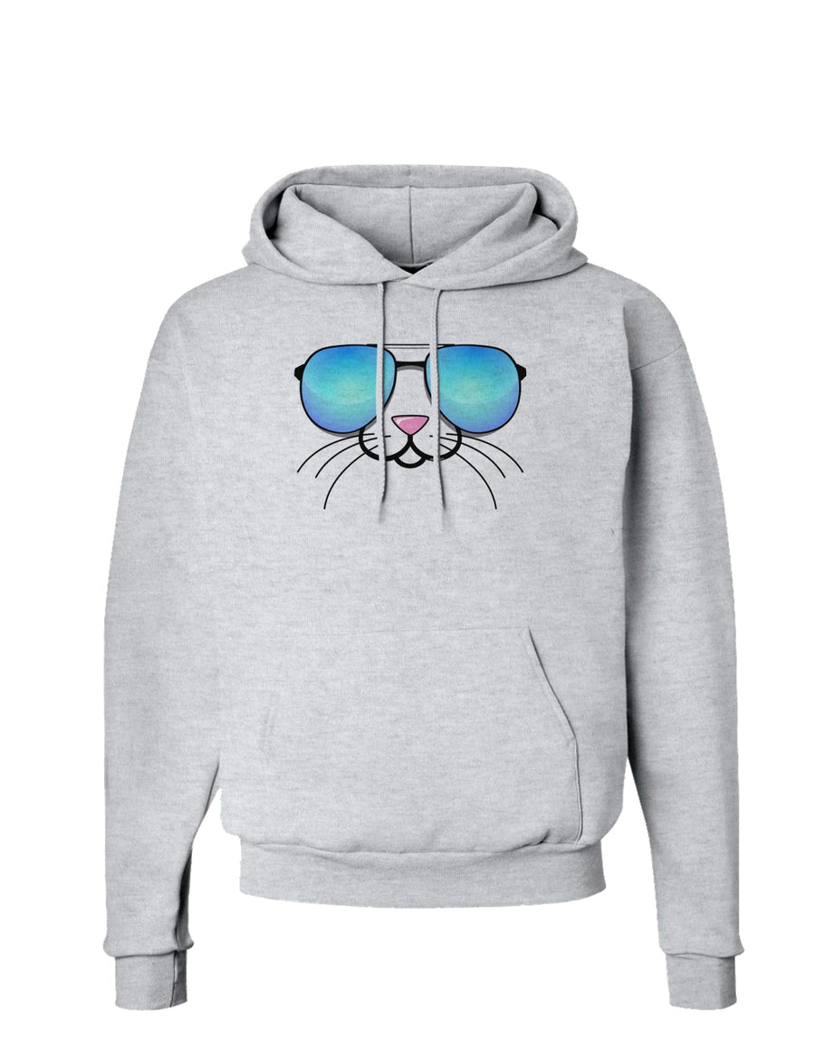 Kyu-T Face - Tiny Cool Sunglasses Hoodie Sweatshirt-Hoodie-TooLoud-White-Small-Davson Sales