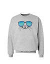 Kyu-T Face - Tiny Cool Sunglasses Sweatshirt-Sweatshirts-TooLoud-AshGray-Small-Davson Sales