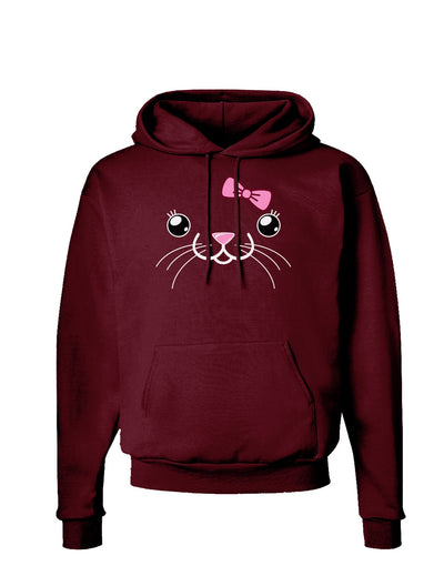 Kyu-T Face - Tinya Cute Girl Mouse Dark Hoodie Sweatshirt-Hoodie-TooLoud-Maroon-Small-Davson Sales