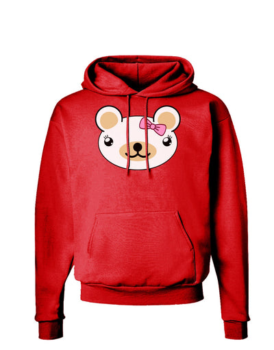 Kyu-T Head - Day Beartholomea Girl Teddy Bear Dark Hoodie Sweatshirt-Hoodie-TooLoud-Red-Small-Davson Sales