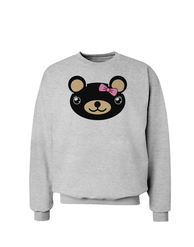 Kyu-T Head - Night Beartholomea Girl Teddy Bear Sweatshirt-Sweatshirts-TooLoud-AshGray-Small-Davson Sales