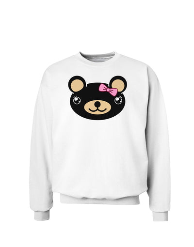 Kyu-T Head - Night Beartholomea Girl Teddy Bear Sweatshirt-Sweatshirts-TooLoud-White-Small-Davson Sales