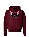 Kyu-T Head - Night Kawaia the Cute Girl Critter Dark Hoodie Sweatshirt-Hoodie-TooLoud-Maroon-Small-Davson Sales