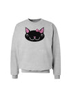 Kyu-T Head - Night Kawaia the Cute Girl Critter Sweatshirt-Sweatshirts-TooLoud-AshGray-Small-Davson Sales