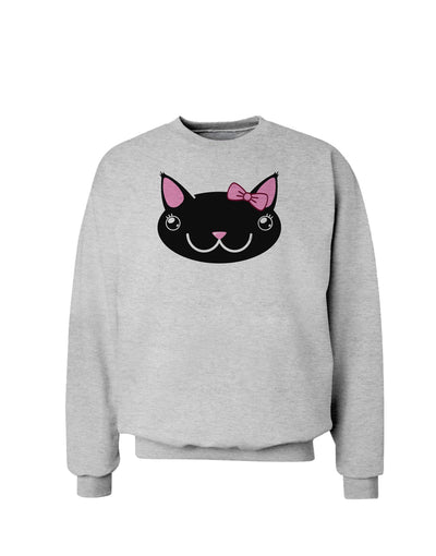 Kyu-T Head - Night Kawaia the Cute Girl Critter Sweatshirt-Sweatshirts-TooLoud-AshGray-Small-Davson Sales