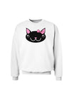 Kyu-T Head - Night Kawaia the Cute Girl Critter Sweatshirt-Sweatshirts-TooLoud-White-Small-Davson Sales