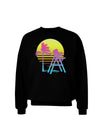 LA Beach Silhouette Letters Adult Dark Sweatshirt-Sweatshirts-TooLoud-Black-Small-Davson Sales