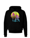 LA Beach Silhouette Letters Dark Hoodie Sweatshirt-Hoodie-TooLoud-Black-Small-Davson Sales