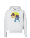 LA Beach Silhouette Letters Hoodie Sweatshirt-Hoodie-TooLoud-White-Small-Davson Sales