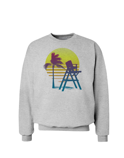 LA Beach Silhouette Letters Sweatshirt-Sweatshirts-TooLoud-AshGray-Small-Davson Sales