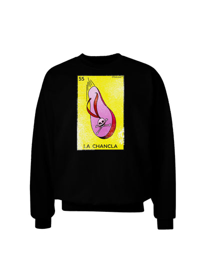 La Chancla Loteria Distressed Adult Dark Sweatshirt by-Sweatshirts-TooLoud-Black-Small-Davson Sales