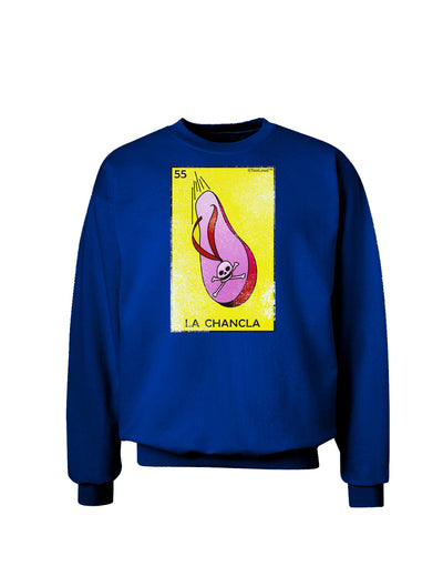 La Chancla Loteria Distressed Adult Dark Sweatshirt by-Sweatshirts-TooLoud-Deep-Royal-Blue-Small-Davson Sales