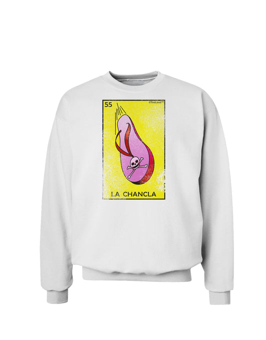 La Chancla Loteria Distressed Sweatshirt by-Sweatshirts-TooLoud-White-Small-Davson Sales