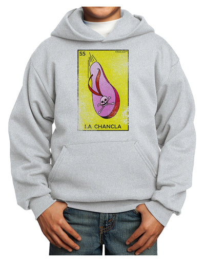 La Chancla Loteria Distressed Youth Hoodie Pullover Sweatshirt by-Youth Hoodie-TooLoud-Ash-XS-Davson Sales