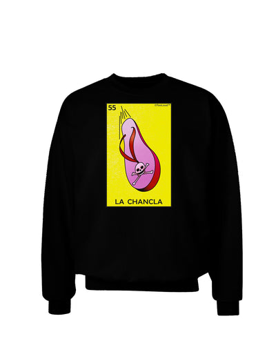 La Chancla Loteria Solid Adult Dark Sweatshirt by-Sweatshirts-TooLoud-Black-Small-Davson Sales