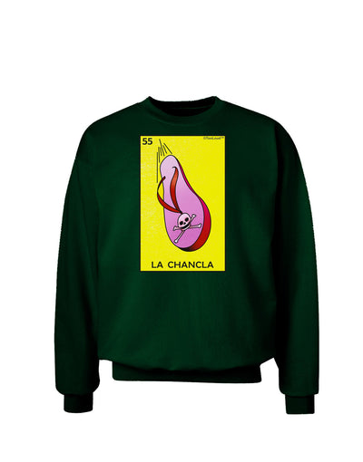 La Chancla Loteria Solid Adult Dark Sweatshirt by-Sweatshirts-TooLoud-Deep-Forest-Green-Small-Davson Sales