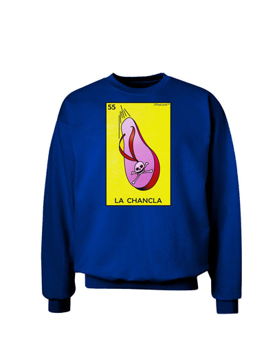 La Chancla Loteria Solid Adult Dark Sweatshirt by-Sweatshirts-TooLoud-Deep-Royal-Blue-Small-Davson Sales