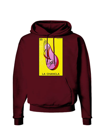 La Chancla Loteria Solid Dark Hoodie Sweatshirt by-Hoodie-TooLoud-Maroon-Small-Davson Sales