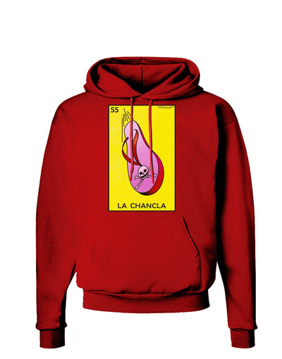 La Chancla Loteria Solid Dark Hoodie Sweatshirt by-Hoodie-TooLoud-Red-Small-Davson Sales