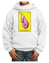 La Chancla Loteria Solid Youth Hoodie Pullover Sweatshirt by-Youth Hoodie-TooLoud-White-XS-Davson Sales