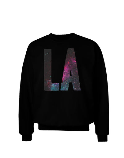 LA Outer Space Desgin Adult Dark Sweatshirt-Sweatshirts-TooLoud-Black-Small-Davson Sales