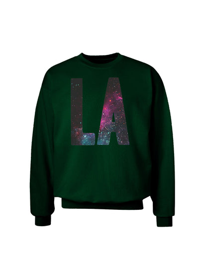 LA Outer Space Desgin Adult Dark Sweatshirt-Sweatshirts-TooLoud-Deep-Forest-Green-Small-Davson Sales