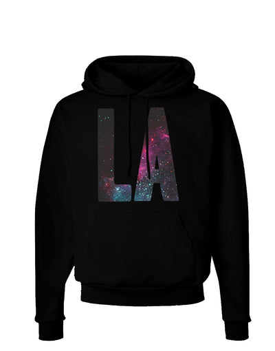 LA Outer Space Desgin Dark Hoodie Sweatshirt-Hoodie-TooLoud-Black-Small-Davson Sales