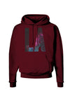 LA Outer Space Desgin Dark Hoodie Sweatshirt-Hoodie-TooLoud-Maroon-Small-Davson Sales