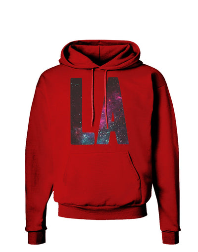 LA Outer Space Desgin Dark Hoodie Sweatshirt-Hoodie-TooLoud-Red-Small-Davson Sales