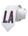 LA Outer Space Desgin Printed White Necktie