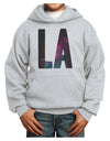 LA Outer Space Desgin Youth Hoodie Pullover Sweatshirt-Youth Hoodie-TooLoud-Ash-XS-Davson Sales