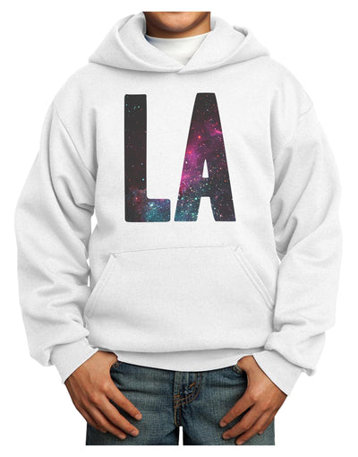 LA Outer Space Desgin Youth Hoodie Pullover Sweatshirt-Youth Hoodie-TooLoud-White-XS-Davson Sales