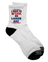 Labor Day Adult Short Socks - Enhance Your Work Attire with Style and Comfort - TooLoud-Socks-TooLoud-White-Ladies-4-6-Davson Sales