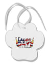 Labor Day - Celebrate Paw Print Shaped Ornament-Ornament-TooLoud-White-Davson Sales